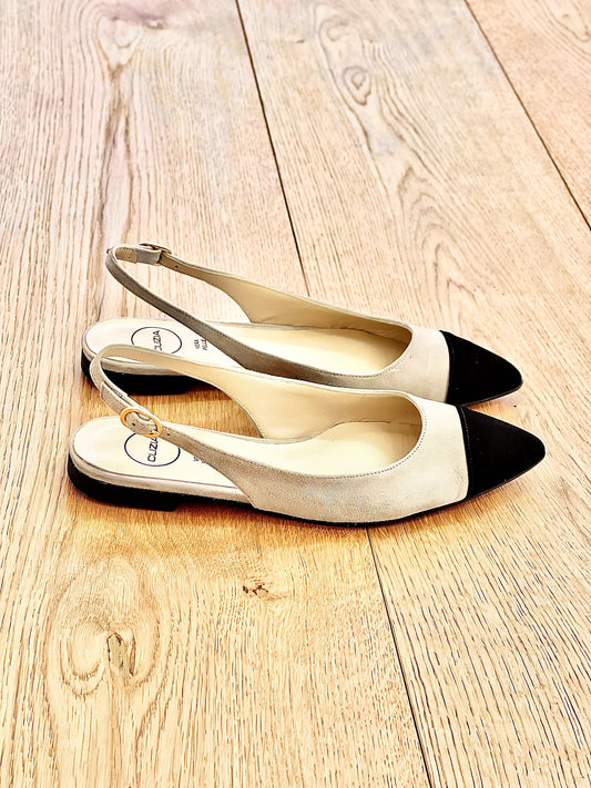 ELLA SUEDE NUDE/BLACK