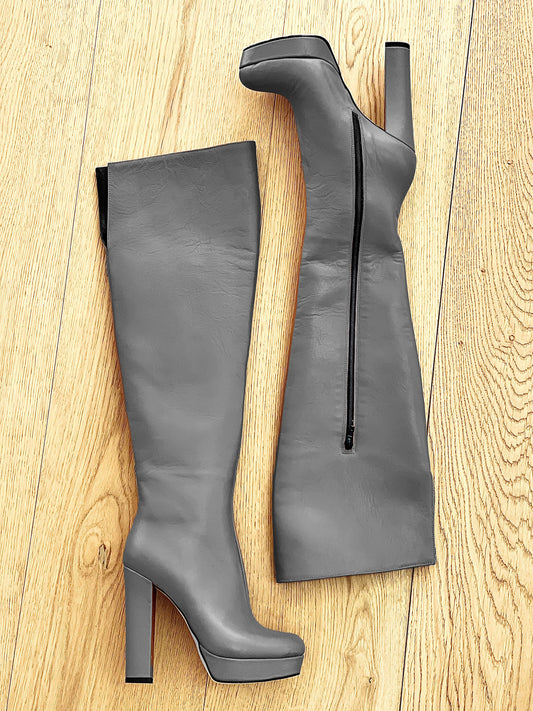 KRISTEN LEATHER GREY