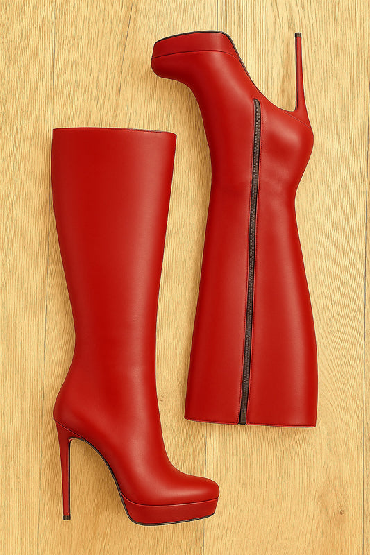 URSULA LEATHER RED