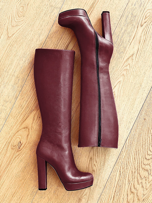 SAVANNAH BURGUNDY LEATHER