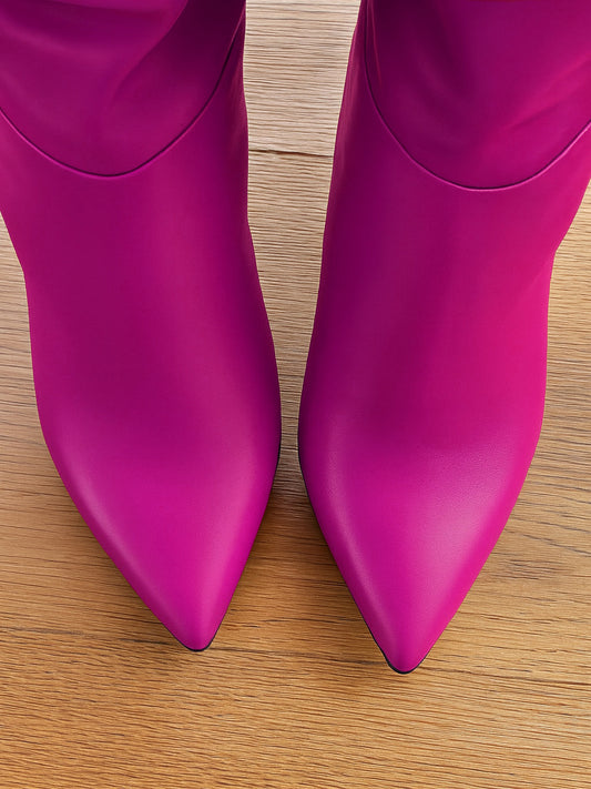 ARZU LEATHER FÚCSIA