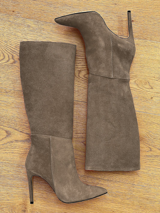 MAYA SUEDE TAUPE