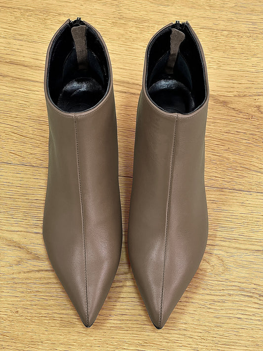 GHITA LEATHER TAUPE
