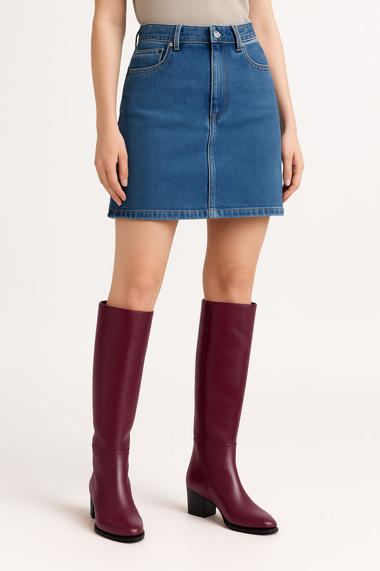 Piele KINE, culoare Bordeaux