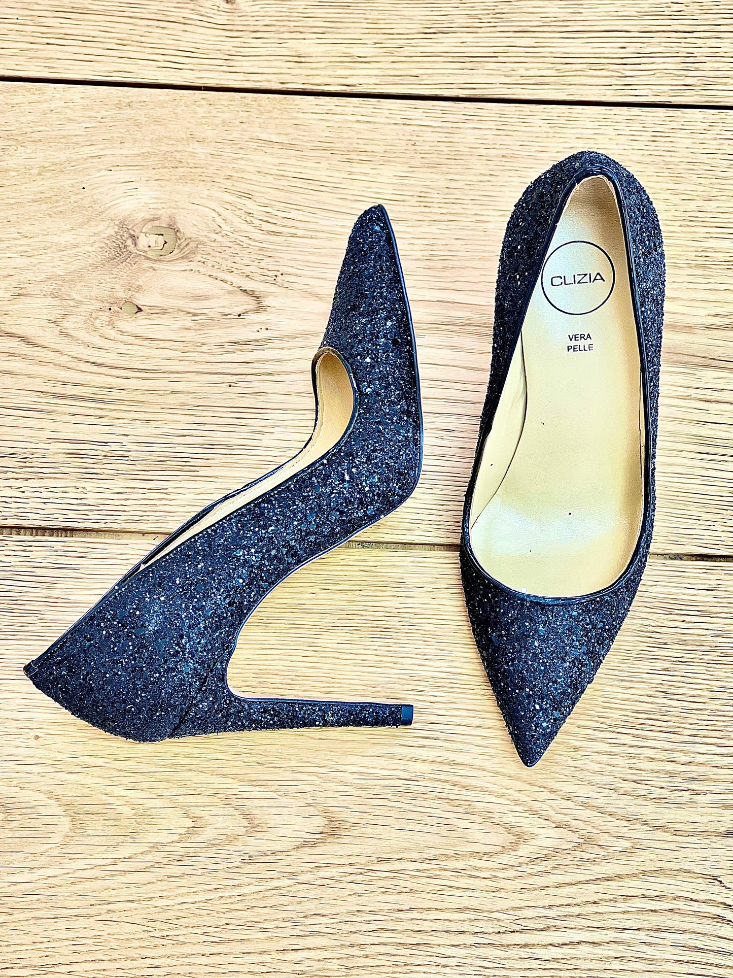 ZOE GLITTER NEGRU