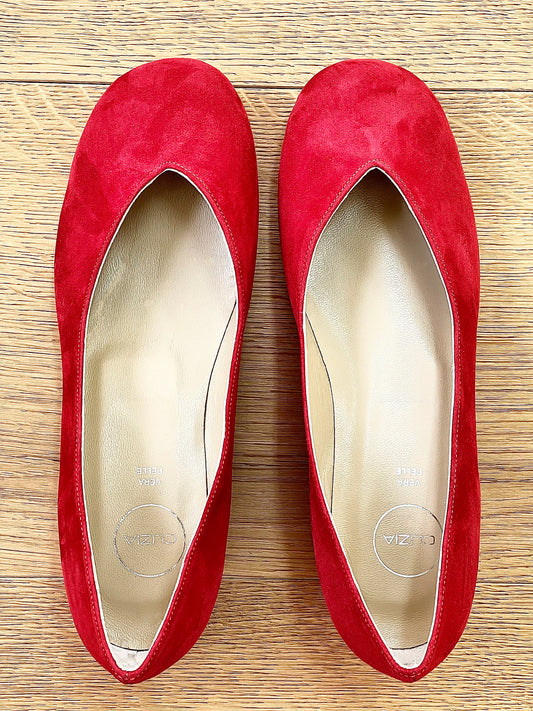 ANJA RED SUEDE