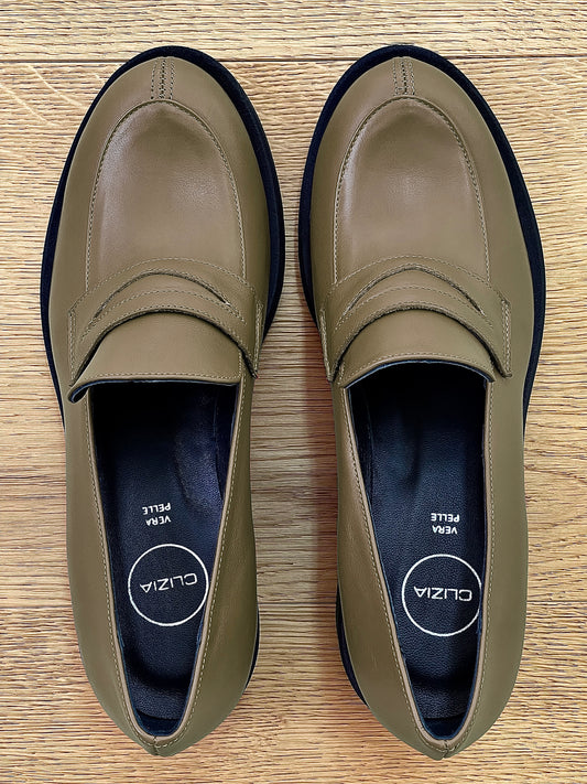 NELLY LEATHER KHAKI