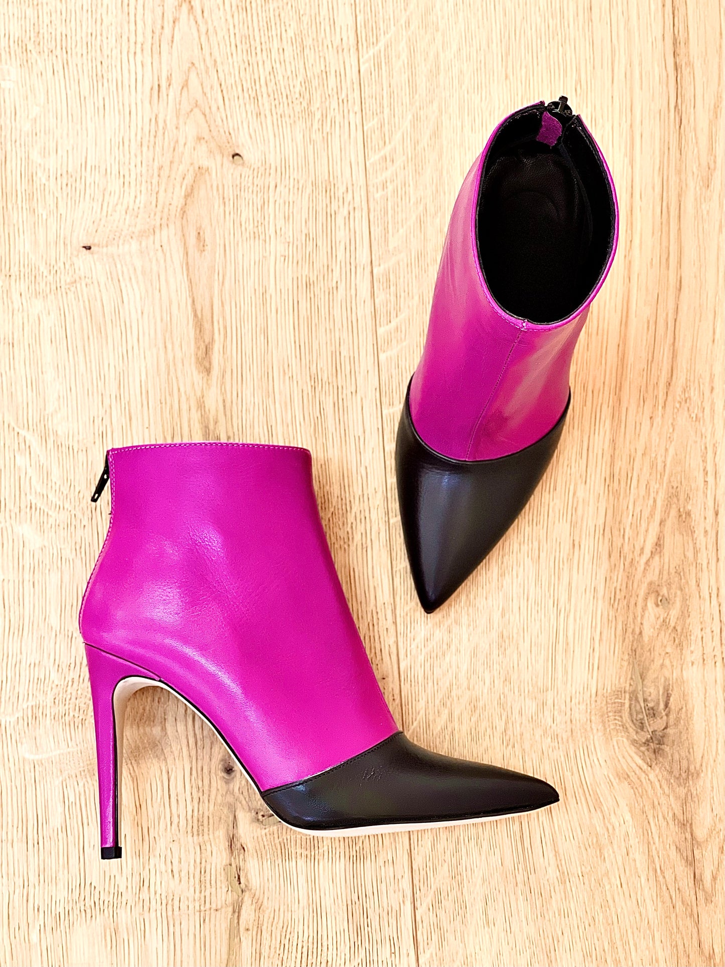 KOŽA SHING ČIERNA/FUCHSIA