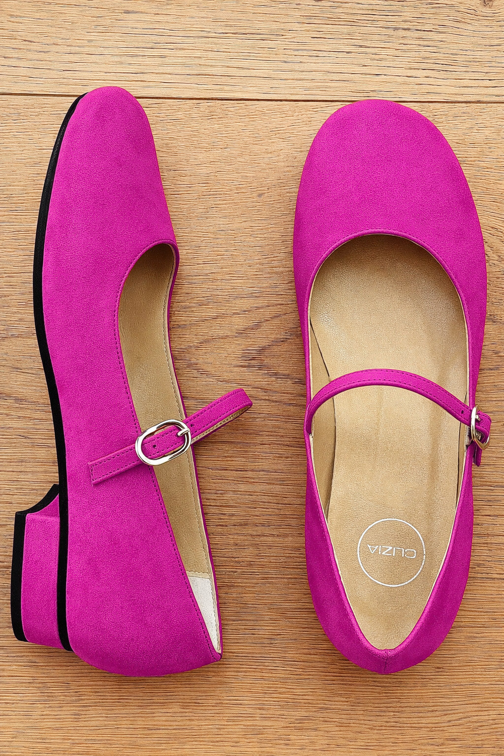 ZELIA 紫红色麂皮