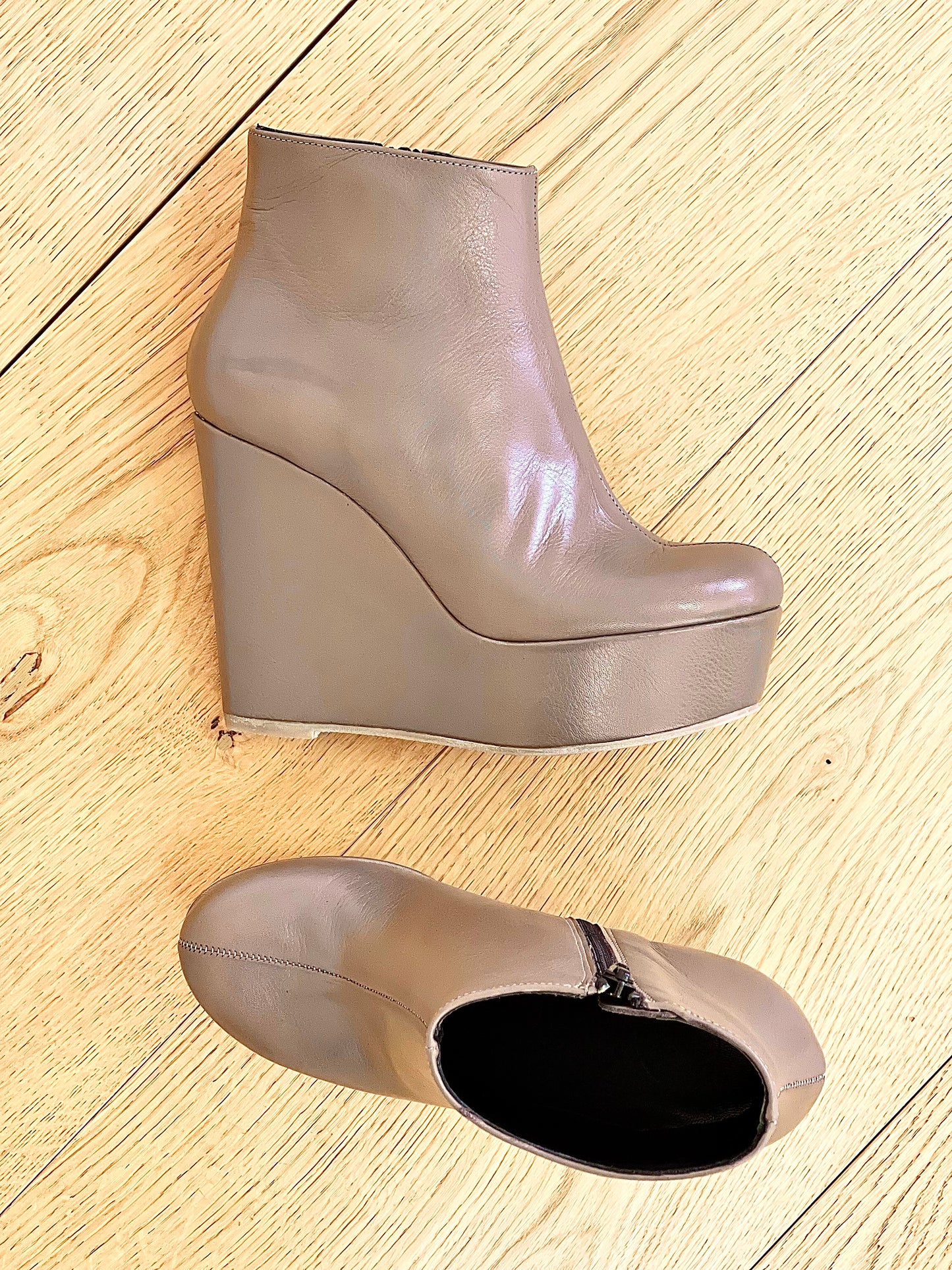 BOOT PELLE TAUPE