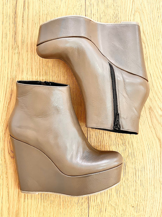 BOOT PELLE TAUPE